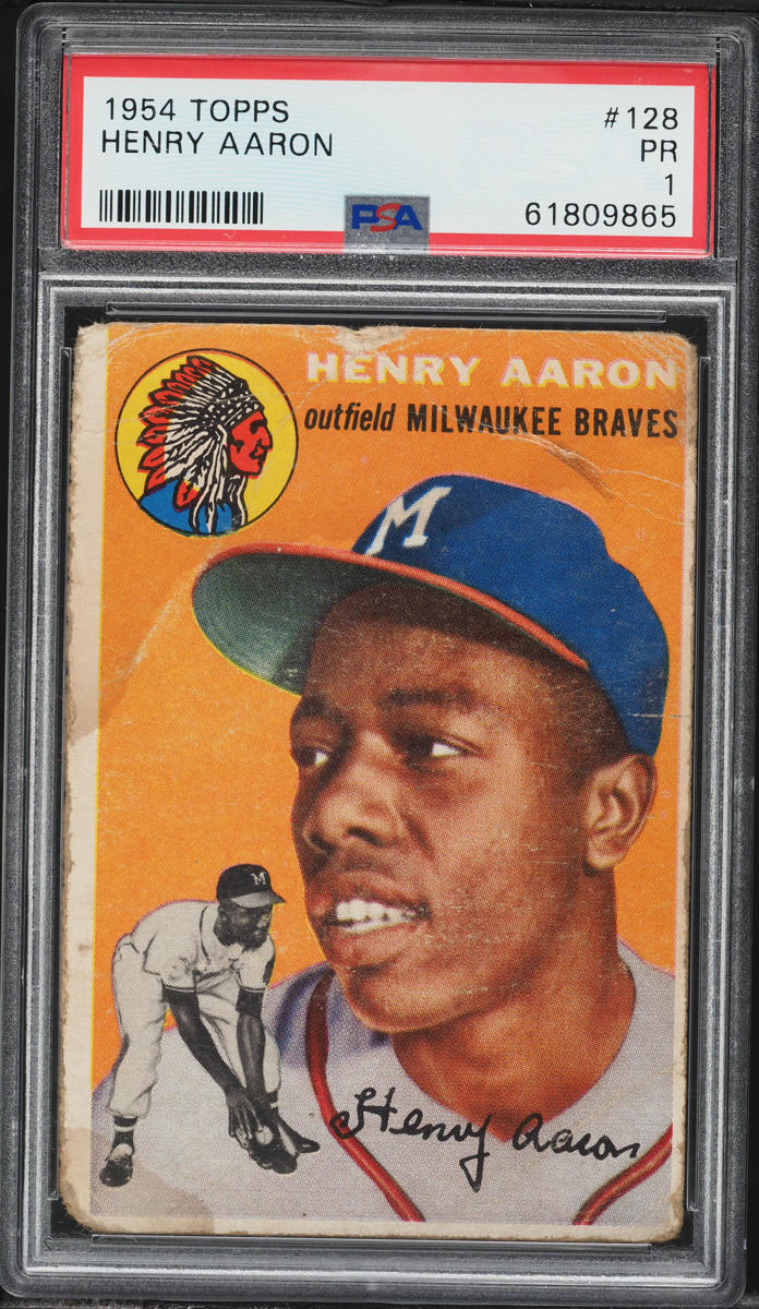 1954 Topps Hank Aaron ROOKIE #128 PSA 1 PR