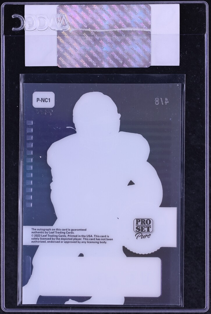 2023 Leaf Pro Set Pure Platinum Bronze Spectrum Holo Nathan Carter ROOKIE AUTO /8 CGC AUTH