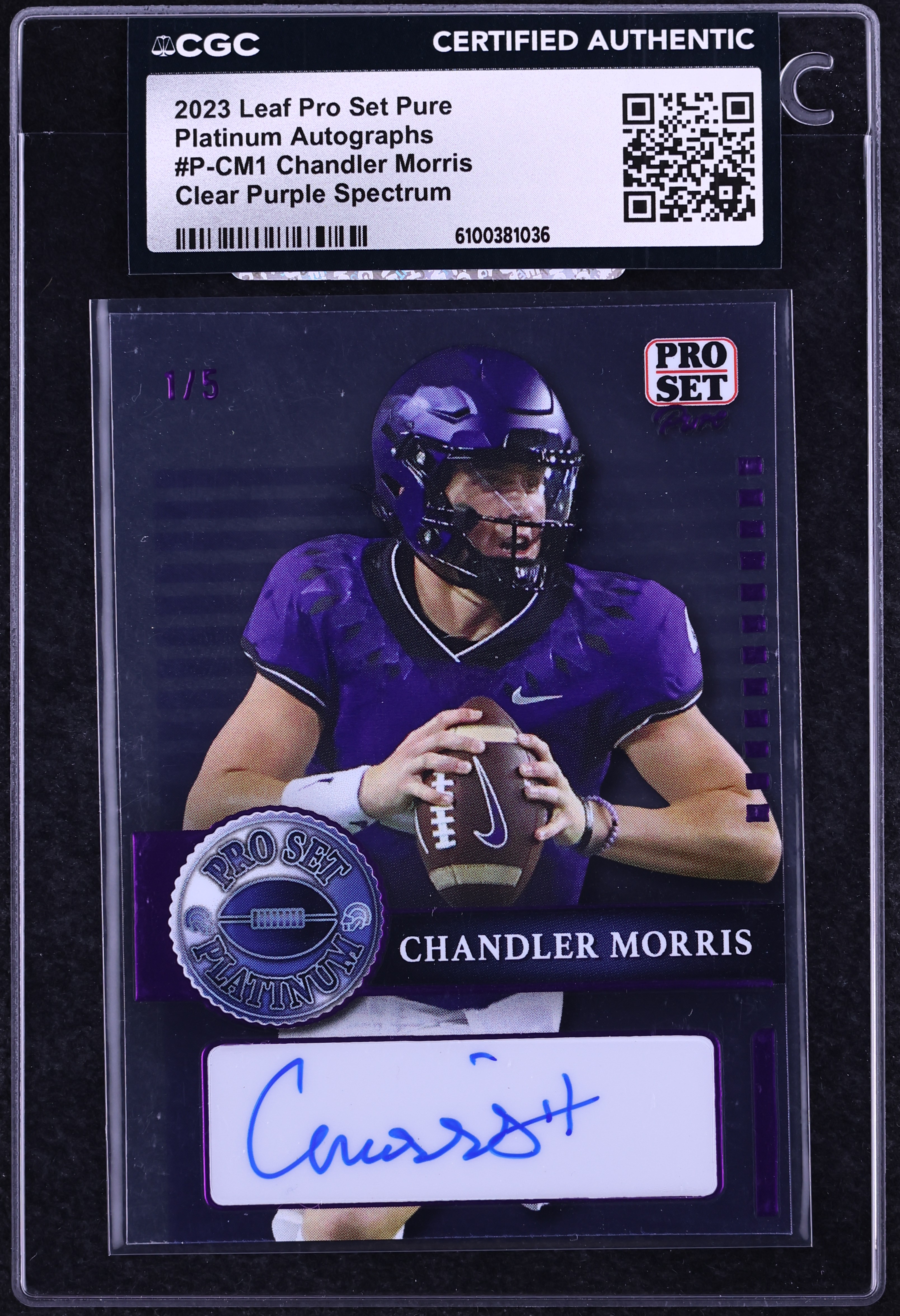 2023 Leaf Pro Set Pure Platinum Clear Purple Spectrum Chandler