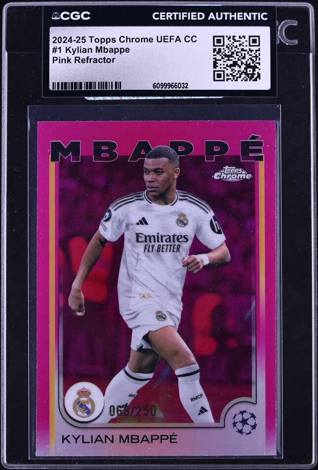 2024 Topps Chrome UEFA Club Competitions Pink Refractor Kylian