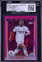 2024 Topps Chrome UEFA Club Competitions Pink Refractor Kylian