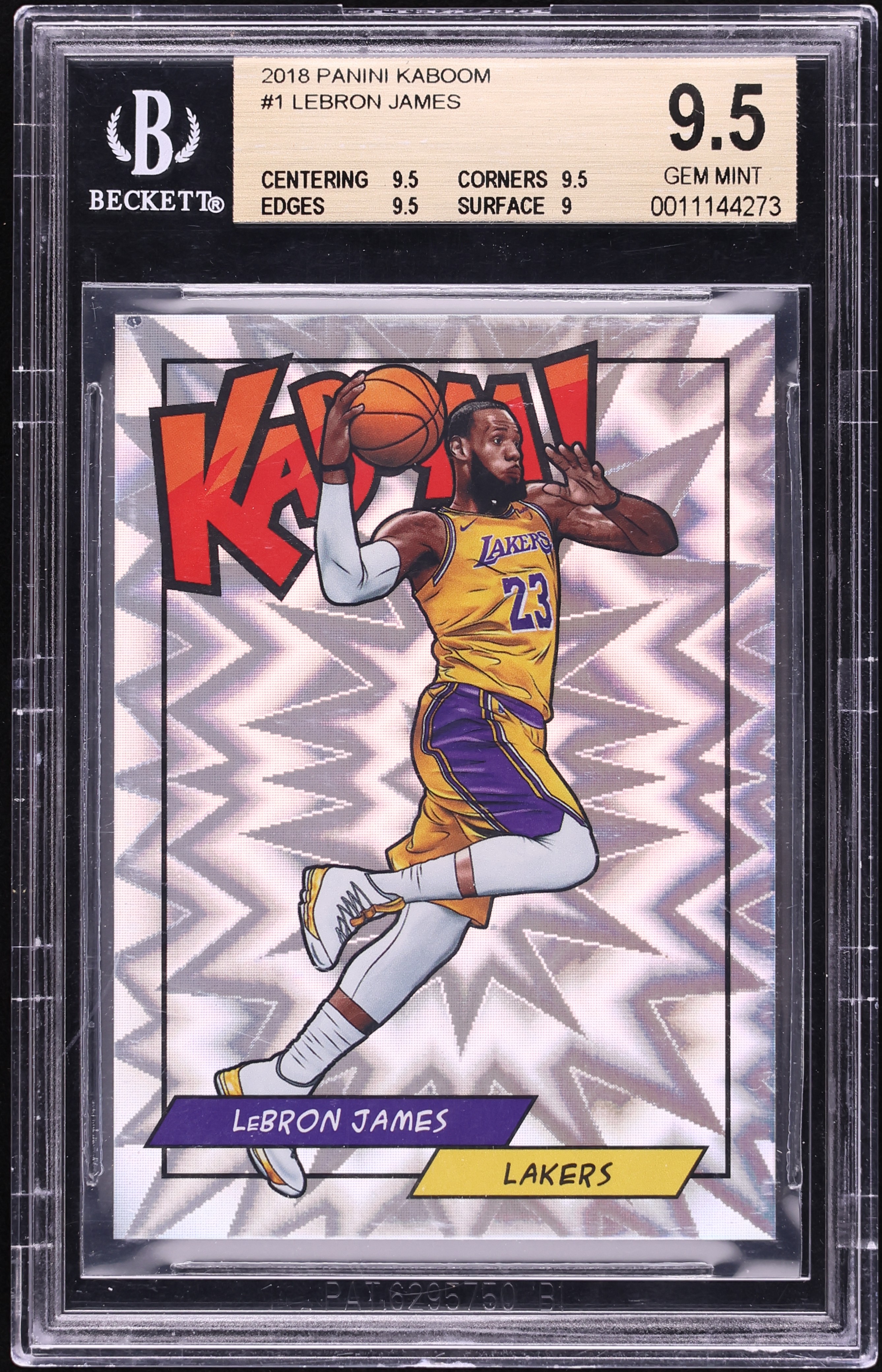2018 Panini Kaboom! LeBron James #K-LBJ BGS 9.5 GEM MINT on