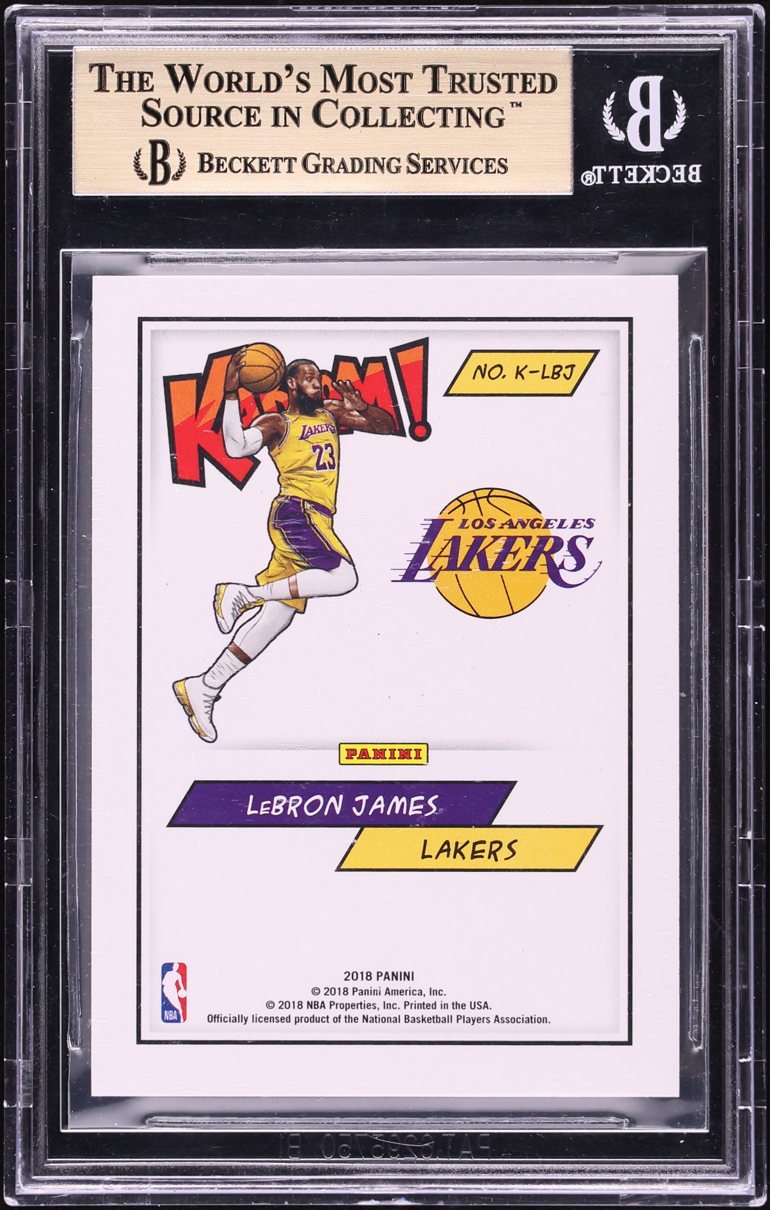 2018 Panini Kaboom! LeBron James #K-LBJ BGS 9.5 GEM MINT on