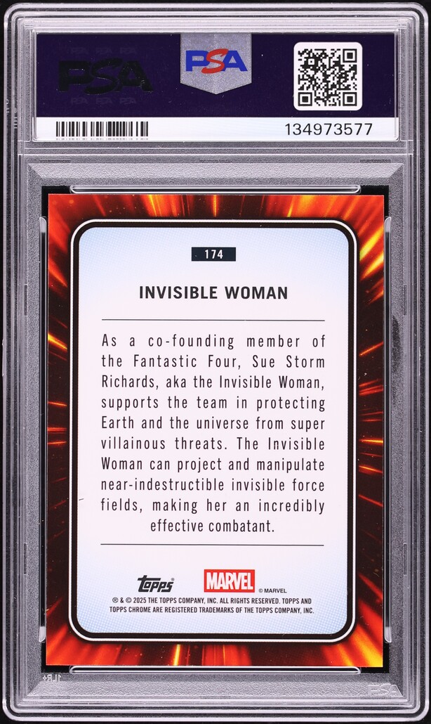2025 Topps Chrome Marvel Sapphire Edition Red Invisible Woman /5 