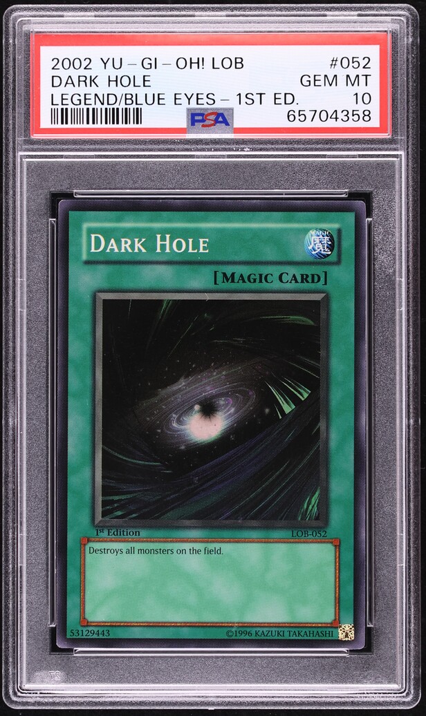 2002 Yu-Gi-Oh! Legend Of Blue Eyes 1st Edition Dark Hole #LOB-052