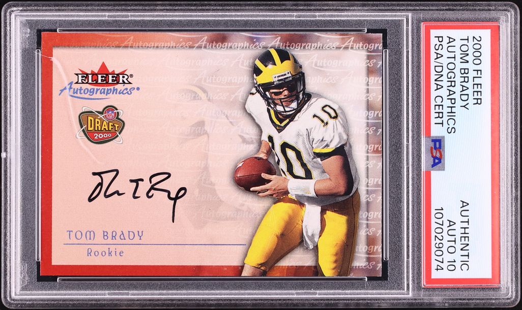 2000 Fleer Autographics Tom Brady ROOKIE AUTO DNA 10 PSA AUTH