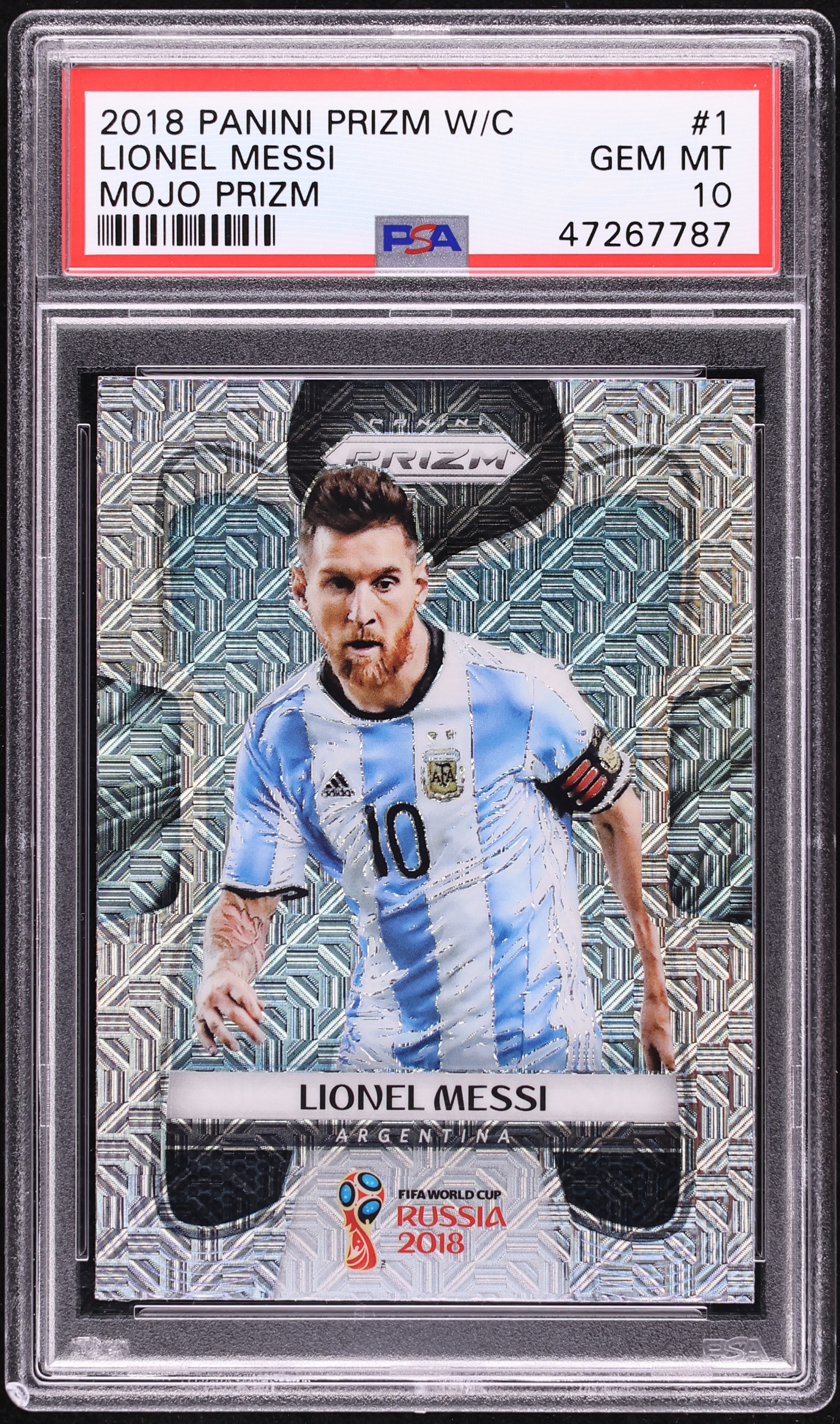 2018 Panini Prizm World Cup Mojo Lionel Messi #1 PSA 10 GEM MINT