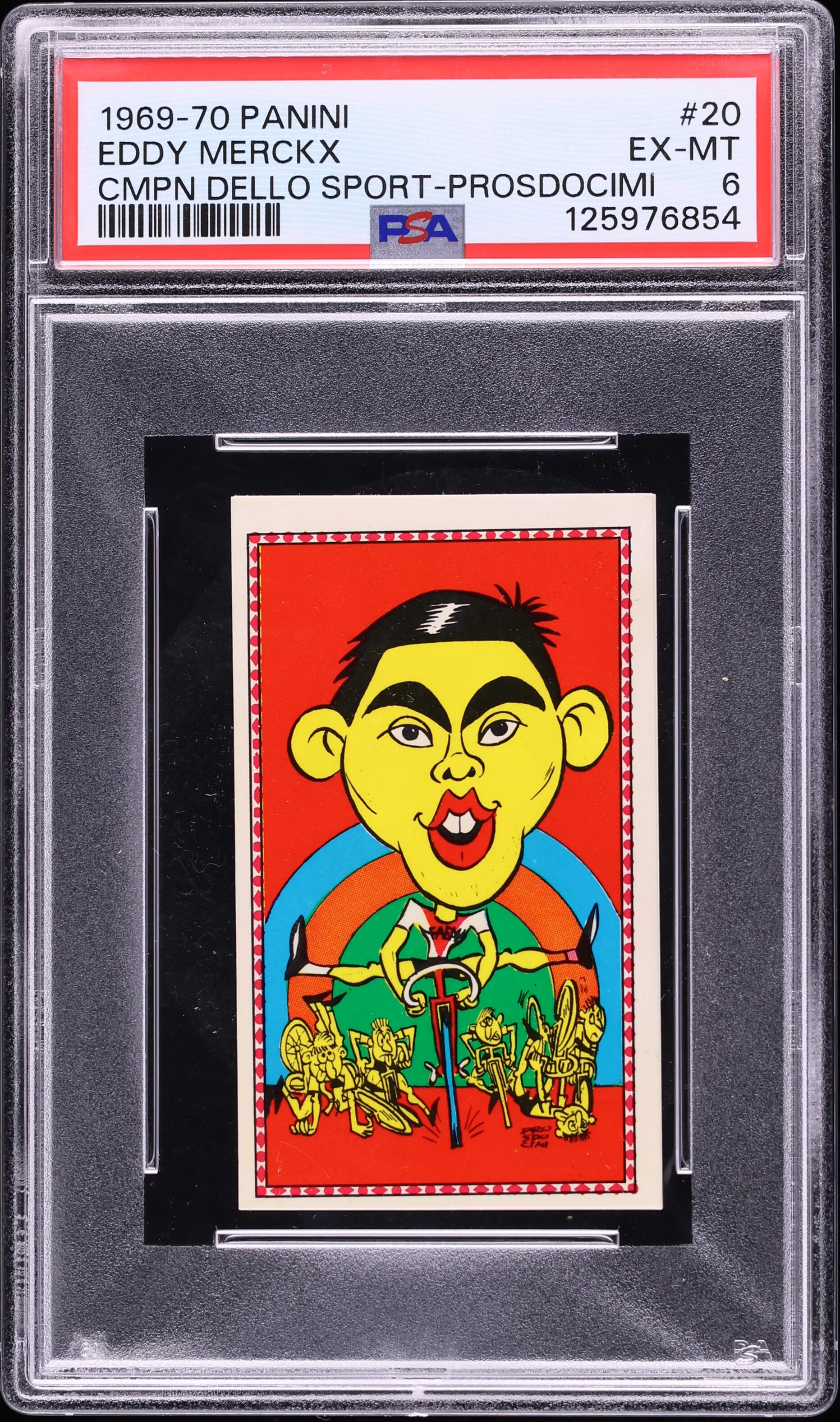 1969 Panini Campioni Dello Sport Eddy Merckx #20 PSA 6 EXMT on
