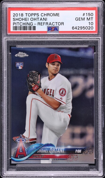 2018 Topps Chrome Refractor Shohei Ohtani ROOKIE #150 PSA 10 GEM MINT