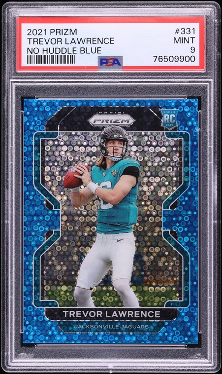 2021 Panini Prizm No Huddle Blue Trevor Lawrence ROOKIE /79 #331