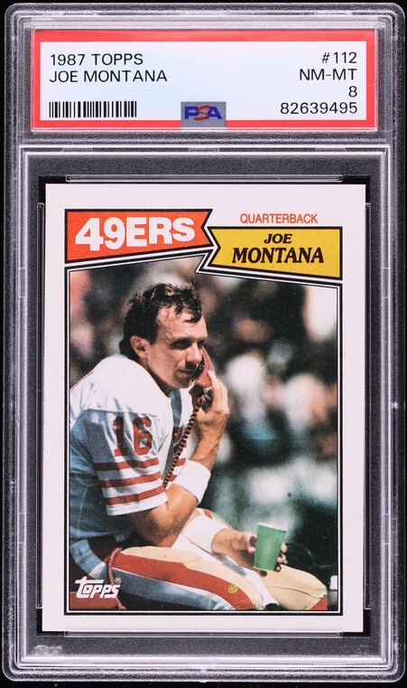 1987 Topps Football Joe Montana #112 PSA 8 NM-MT