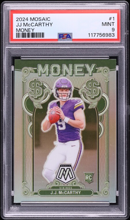 2024 Panini Mosaic Money J.J. McCarthy ROOKIE #1 PSA 9 MINT