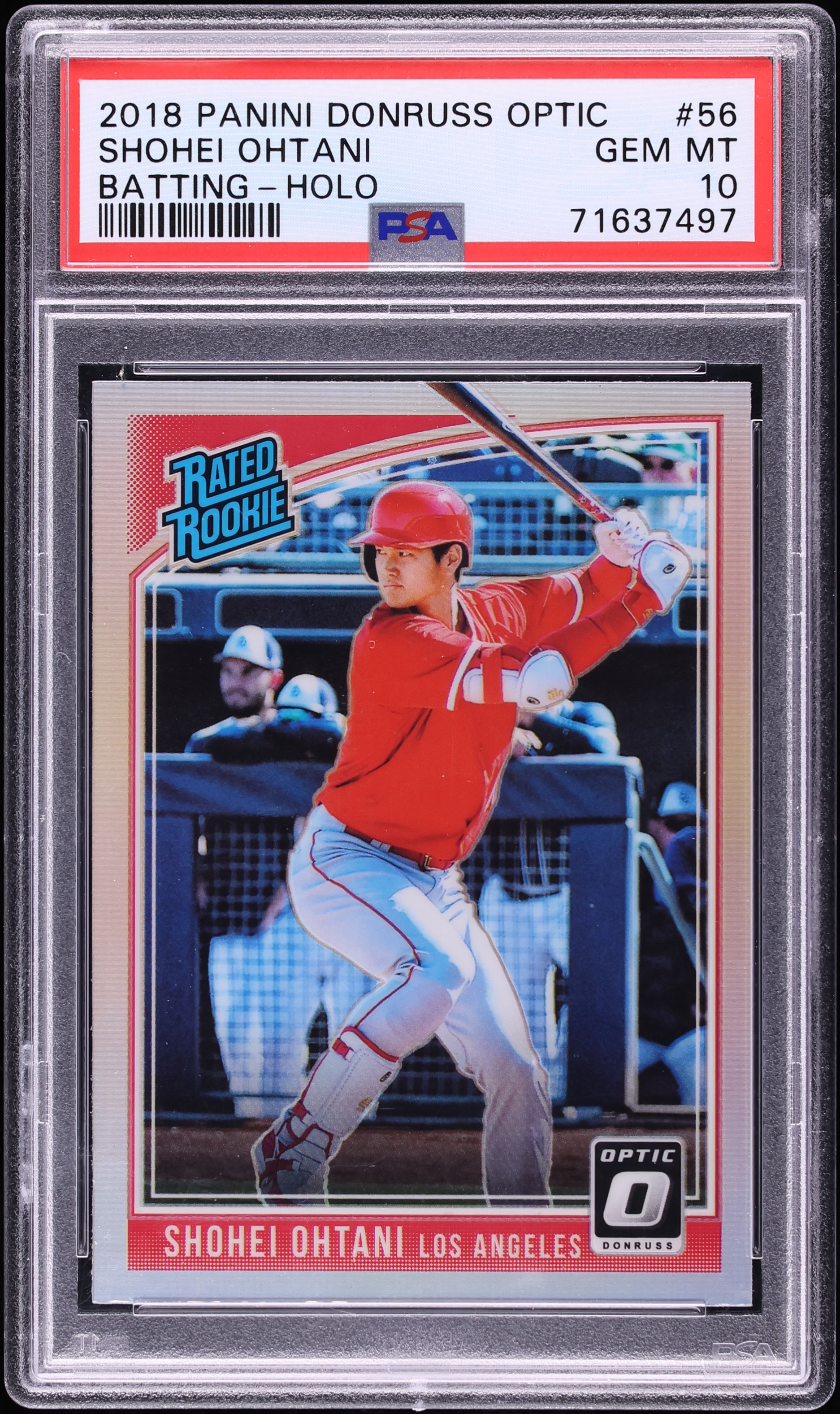 2018 Donruss Optic Holo Shohei Ohtani ROOKIE #56 PSA 10 GEM MINT