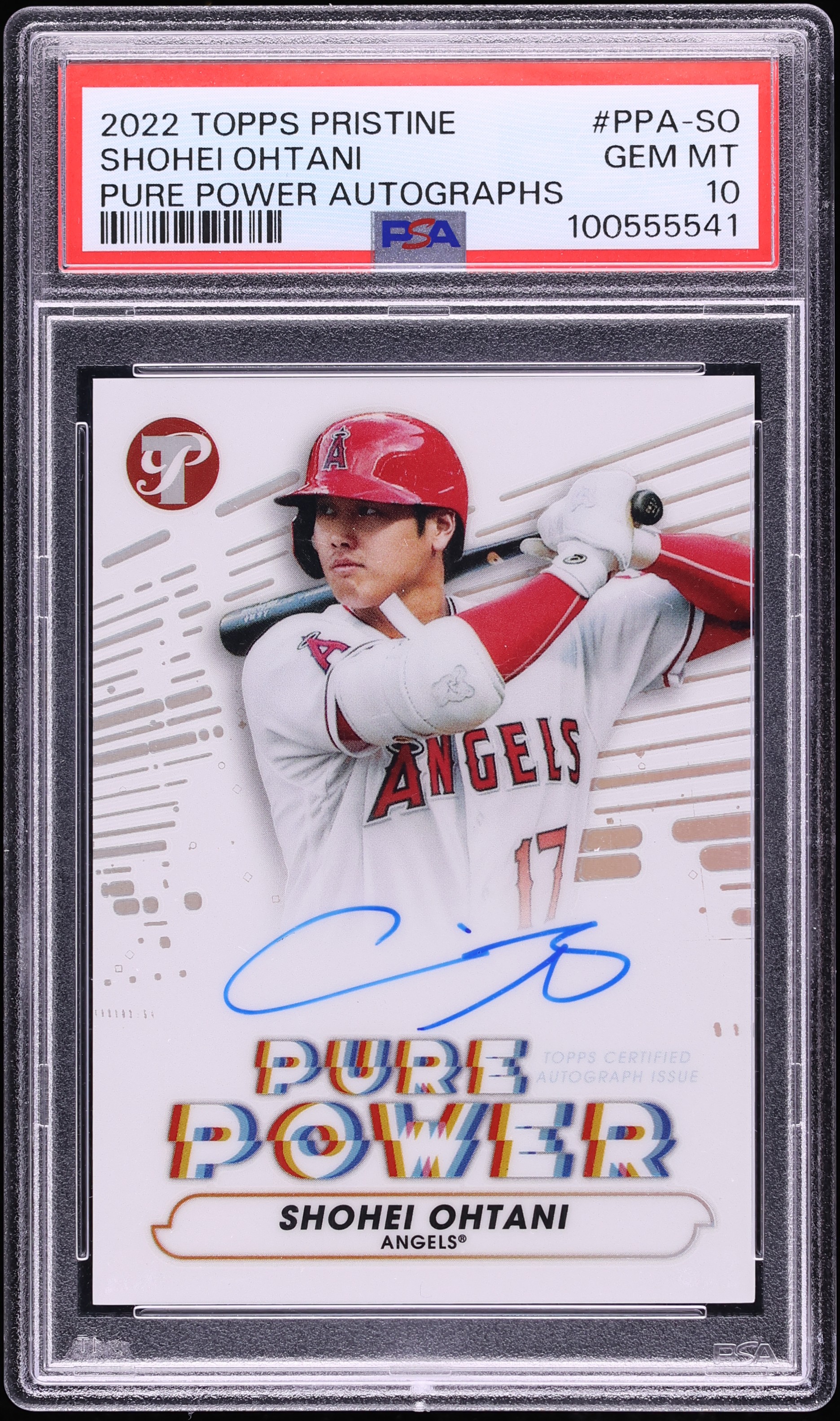 2022 Topps Pristine Pure Power Shohei Ohtani AUTO #PPA-SO PSA 10