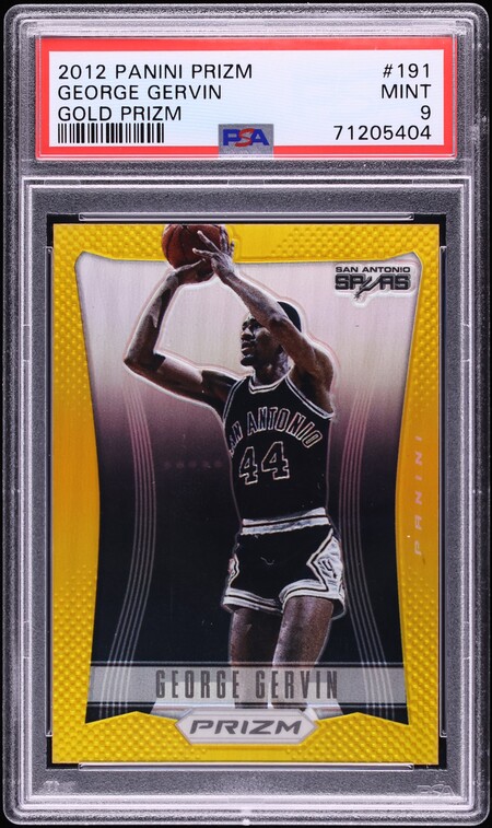 2012 Panini Prizm Gold George Gervin /10 #191 PSA 9 MINT