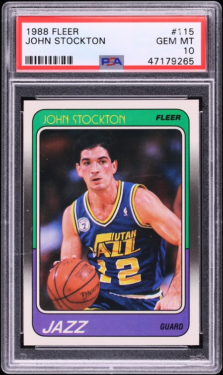 1988 Fleer Basketball John Stockton #115 PSA 10 GEM MINT