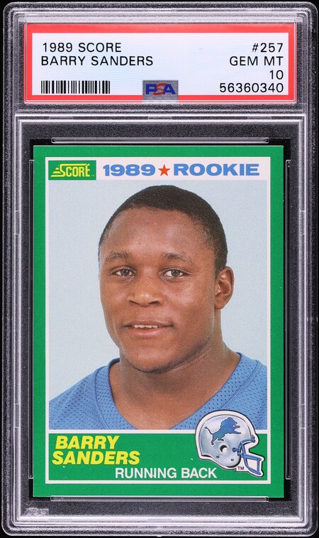 1989 Score Football Barry Sanders ROOKIE #257 PSA 10 GEM MINT