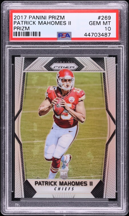 2017 Panini Prizm Silver Patrick Mahomes II ROOKIE #269 PSA 10 GEM MINT