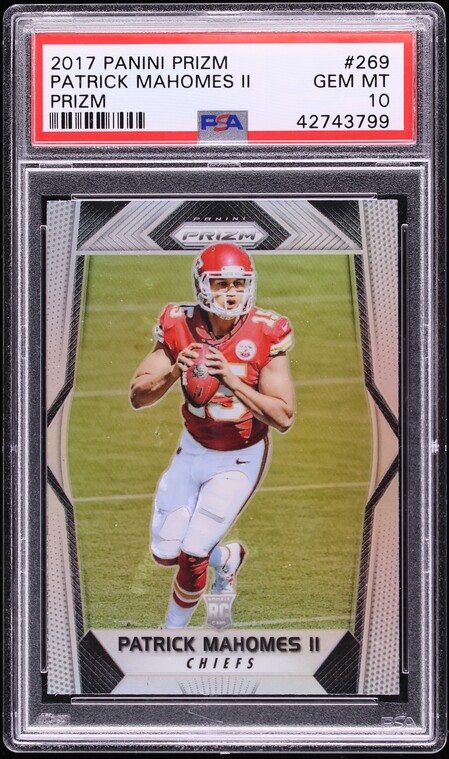 2017 Panini Prizm Silver Patrick Mahomes II ROOKIE #269 PSA 10 GEM MINT