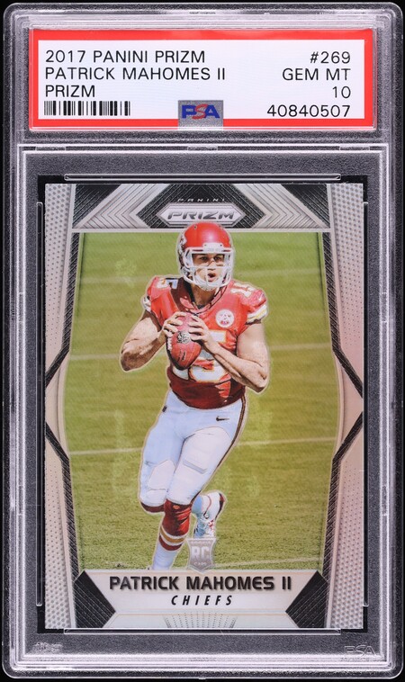 2017 Panini Prizm Silver Patrick Mahomes II ROOKIE #269 PSA 10 GEM MINT