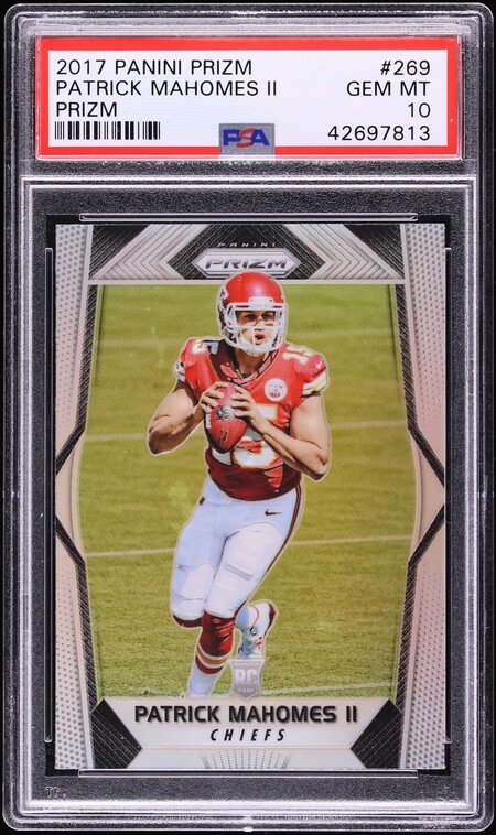2017 Panini Prizm Silver Patrick Mahomes II ROOKIE #269 PSA 10 GEM MINT