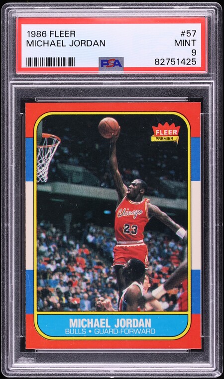 1986 Fleer Basketball Michael Jordan ROOKIE #57 PSA 9 MINT