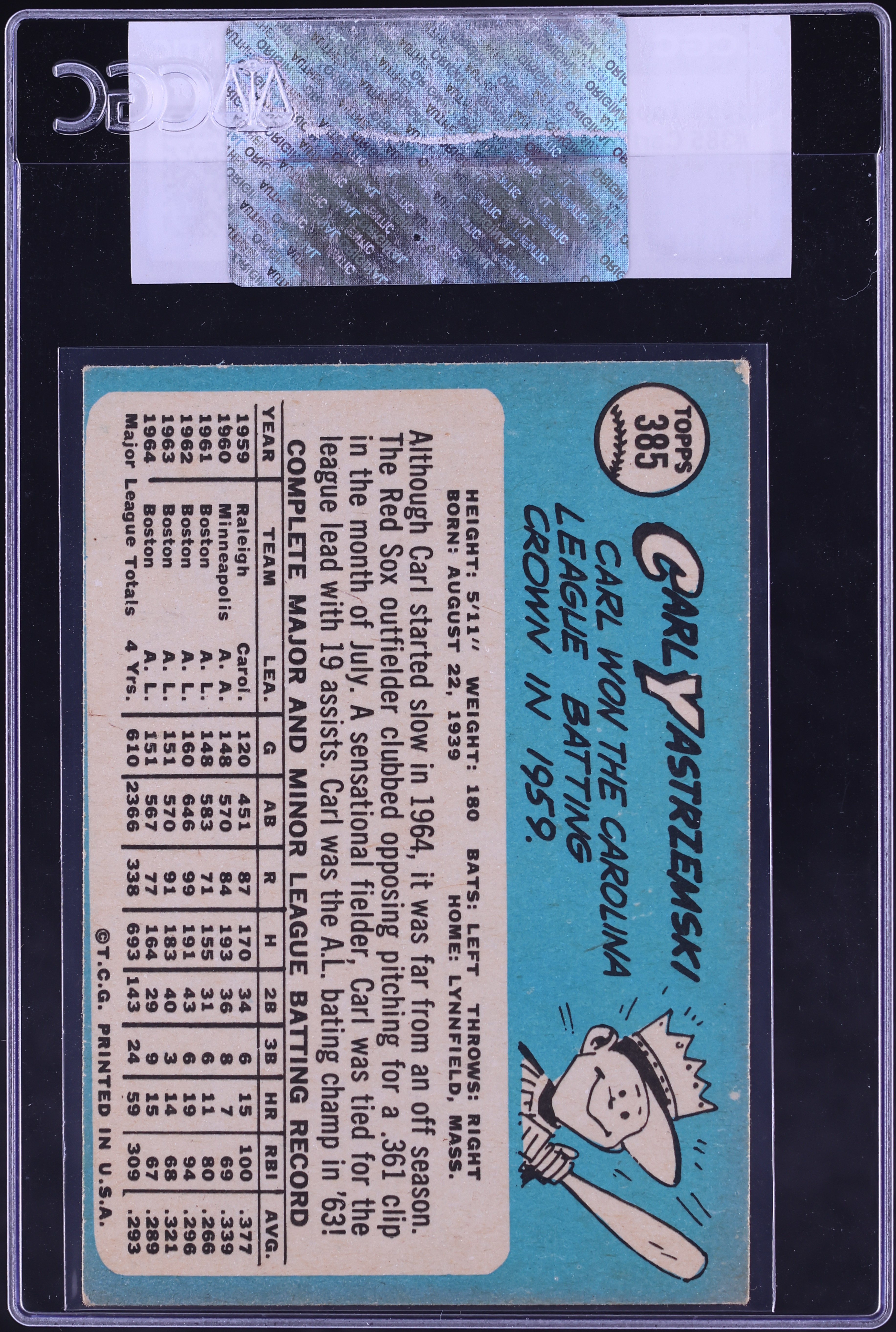 1965 Topps Carl Yastrzemski #385 CGC AUTH on Fanatics Collect