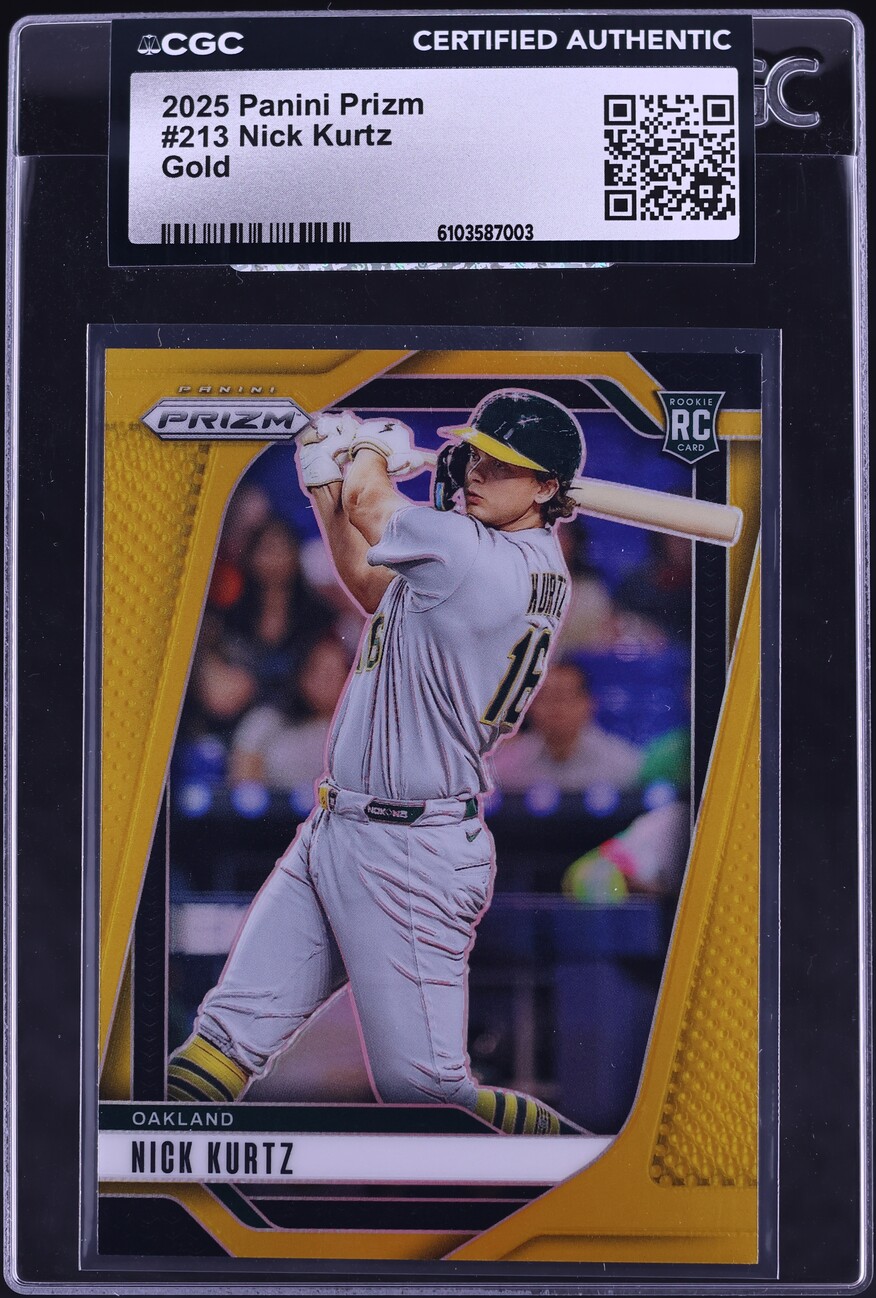 2025 Panini Prizm Gold Nick Kurtz ROOKIE 1/10 #213 CGC AUTH on