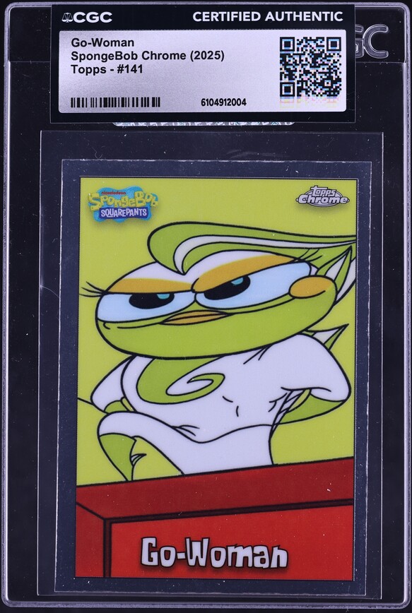2025 Topps Chrome SpongeBob Squidward's Gallery Superfractor Nolan