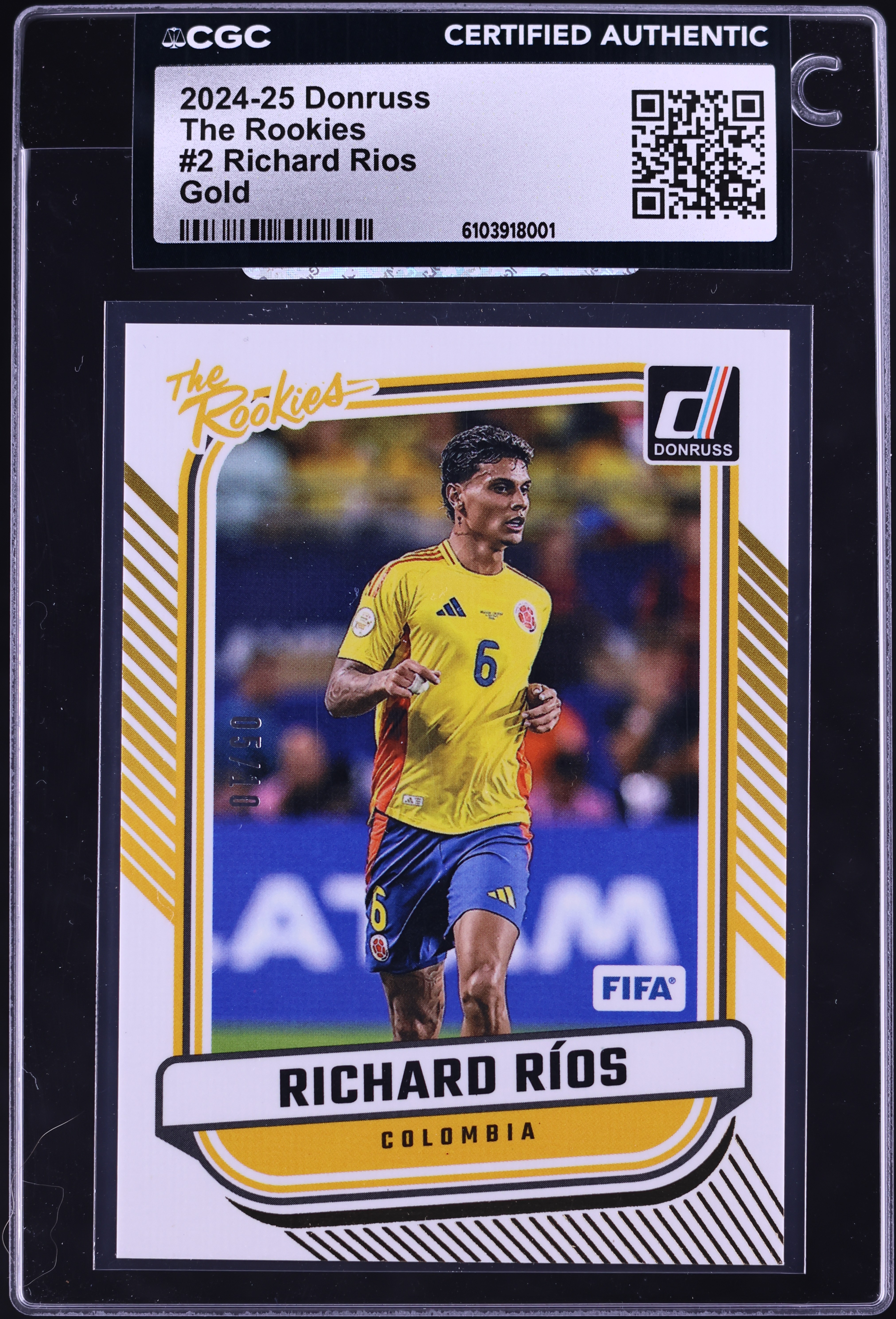 2024 Donruss The Rookies Gold Richard Rios ROOKIE /10 #2 CGC AUTH