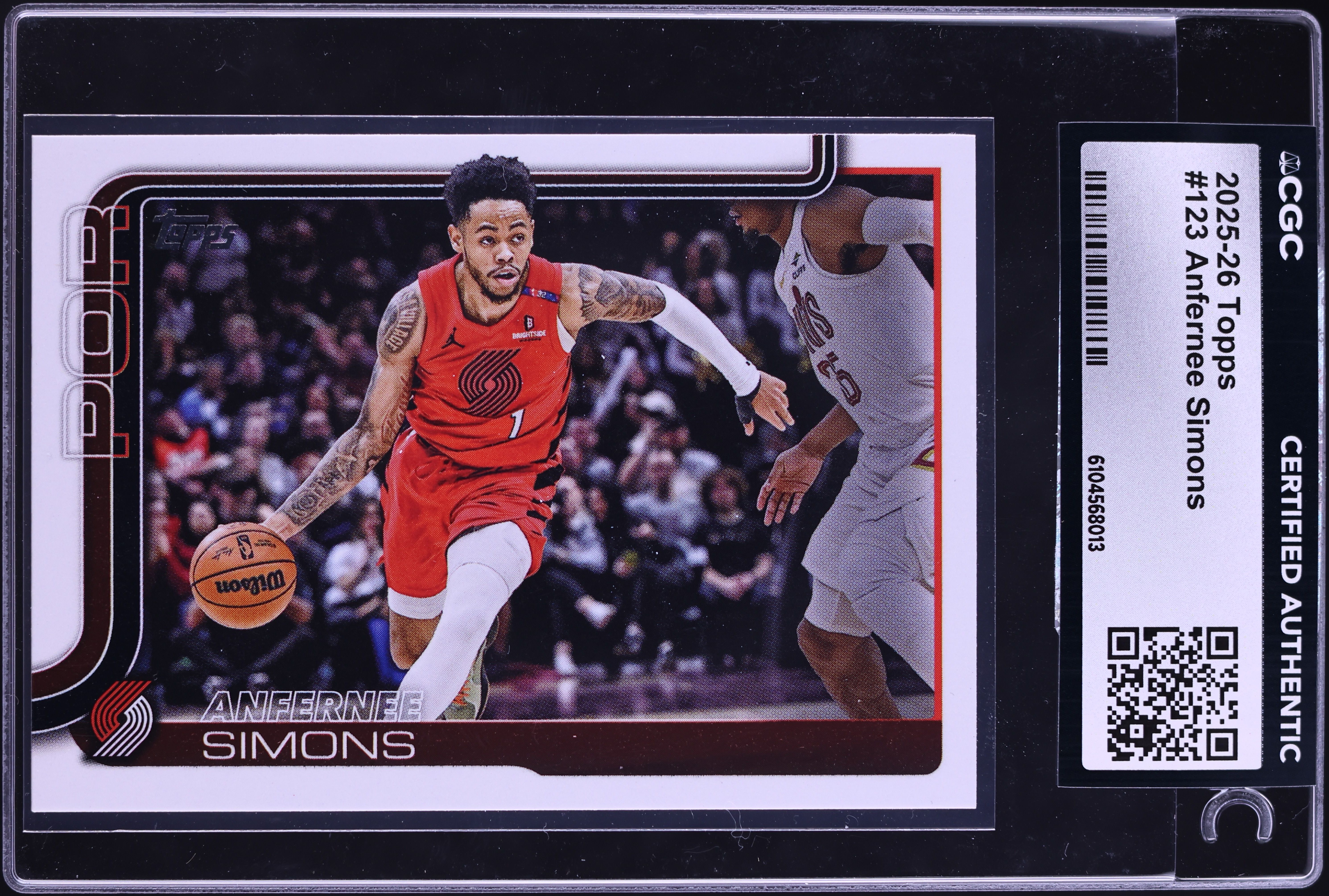 2025 Topps Basketball Anfernee Simons #123 CGC AUTH on Fanatics