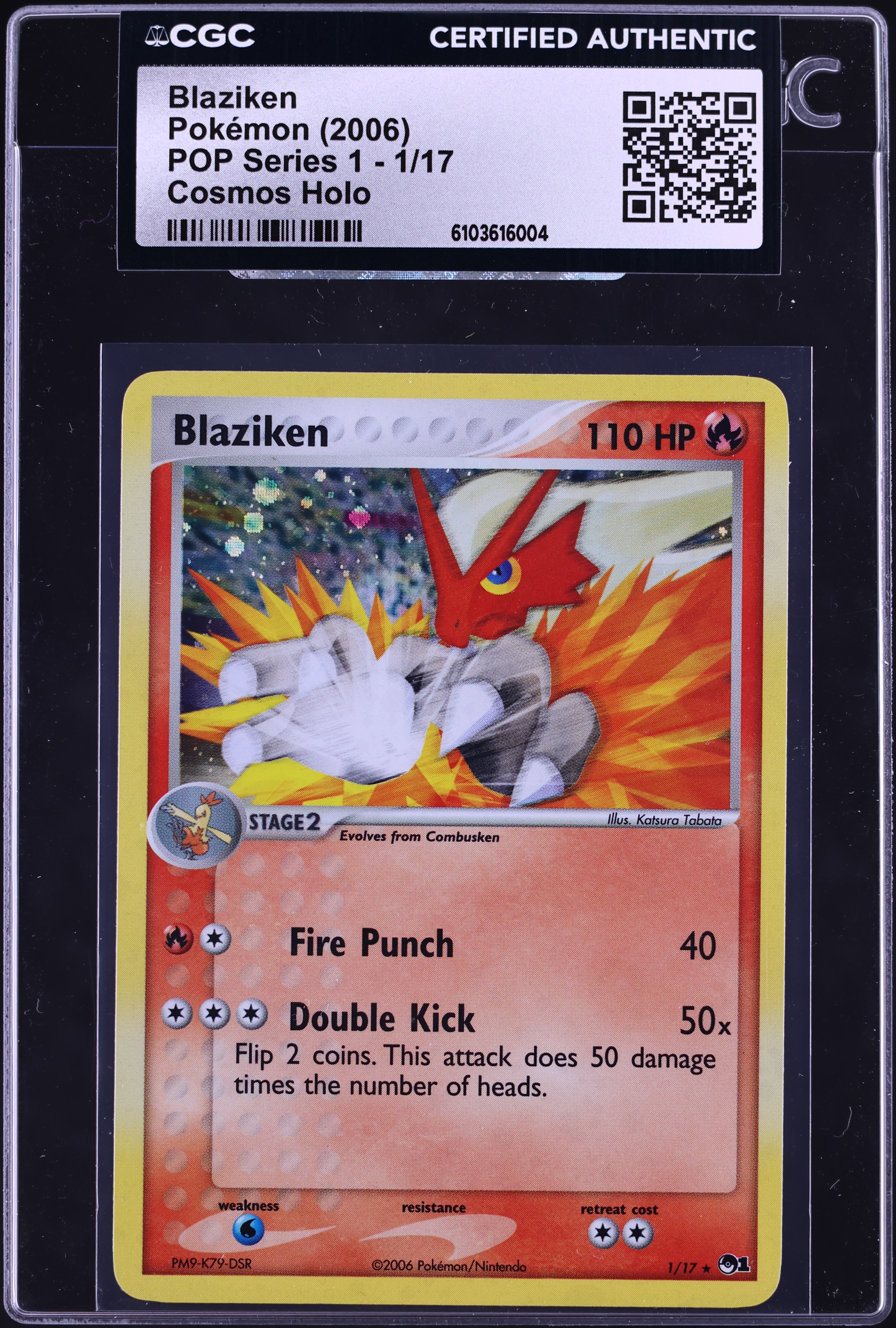 2006 Pokemon POP Series 1 Cosmos Holo Blaziken #1 CGC AUTH on Fanatics  Collect