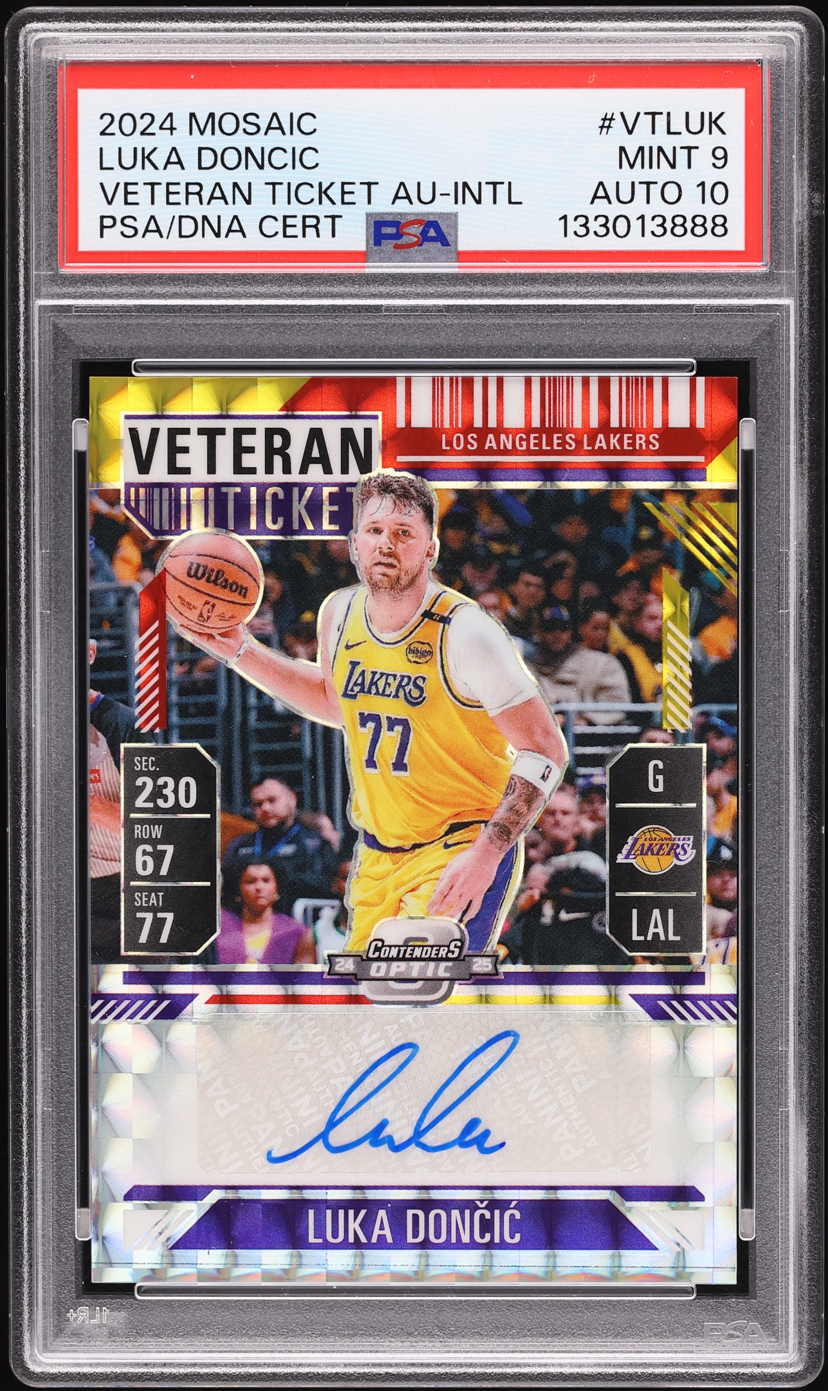 2024 Panini Mosaic Veteran Ticket International Luka Doncic AUTO