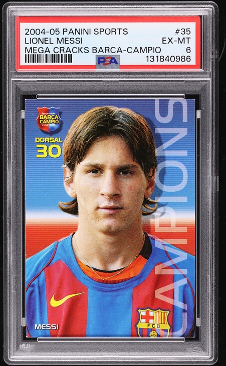 2004 Panini Sports Mega Cracks Barca Campio Lionel Messi ROOKIE