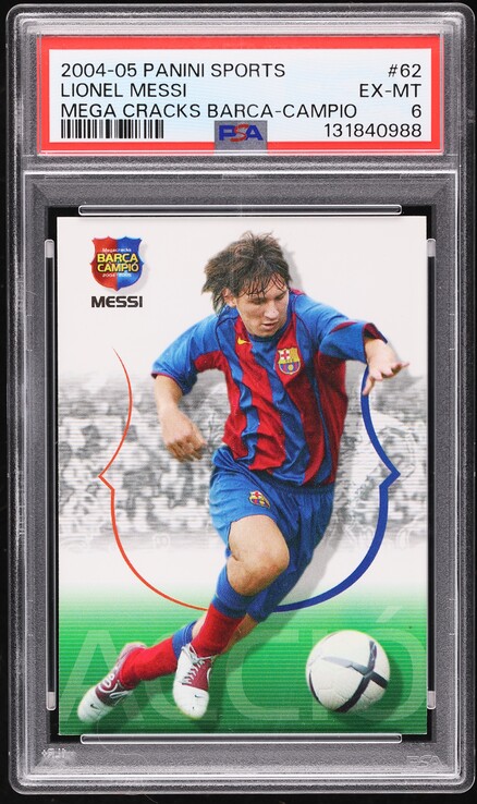 2004 Panini Sports Mega Cracks Barca Campeon Lionel Messi ROOKIE