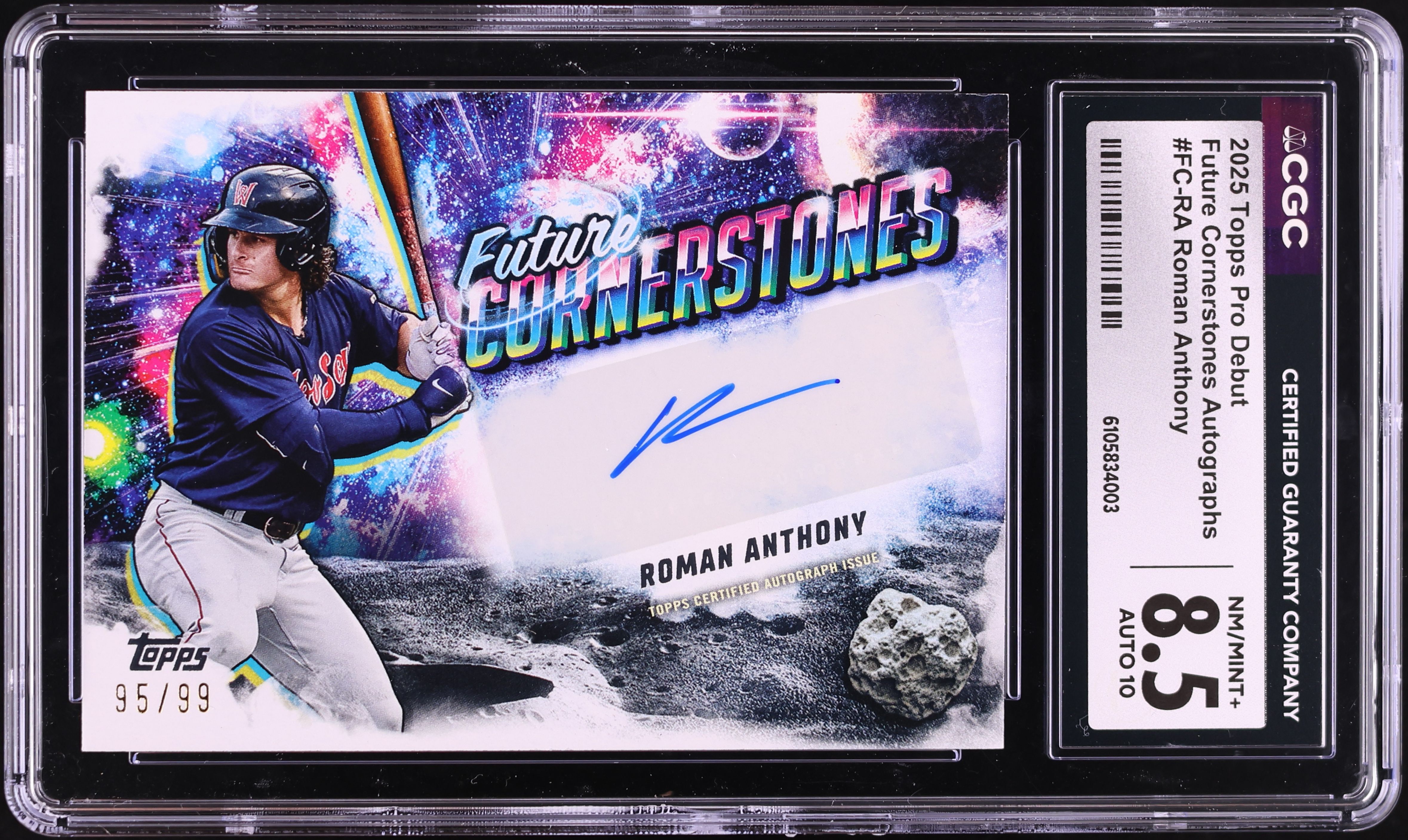 2025 Topps Pro Debut Future Cornerstones Roman Anthony ROOKIE AUTO 