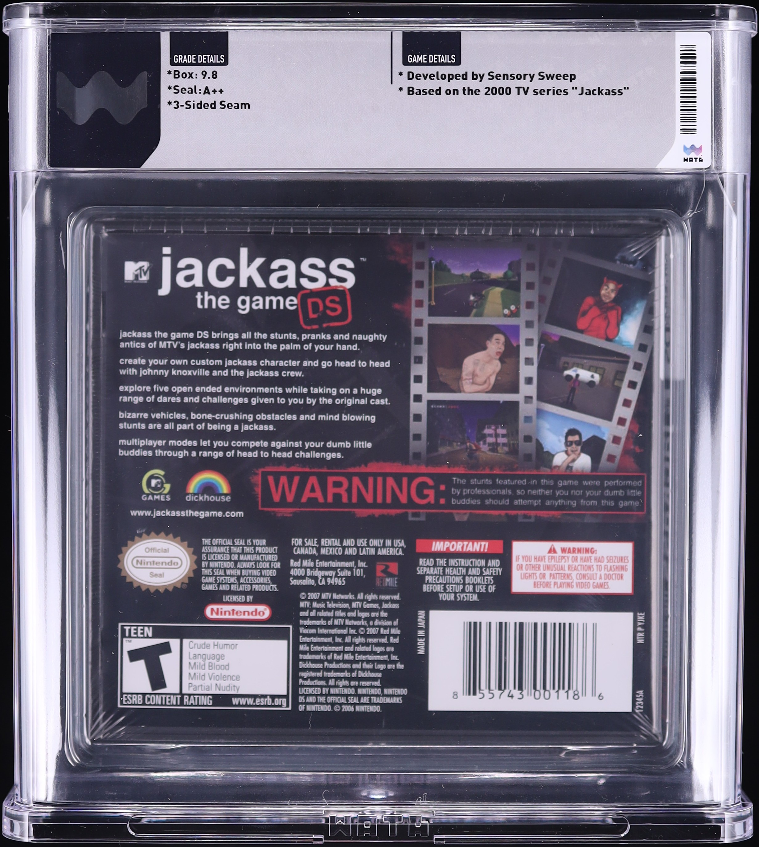 Jackass: The Game (Nintendo DS) WATA 9.8 A++ Sealed on Fanatics