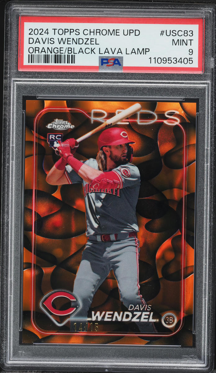 2024 Topps Chrome Update Orange Black Lava Lamp Davis Wendzel