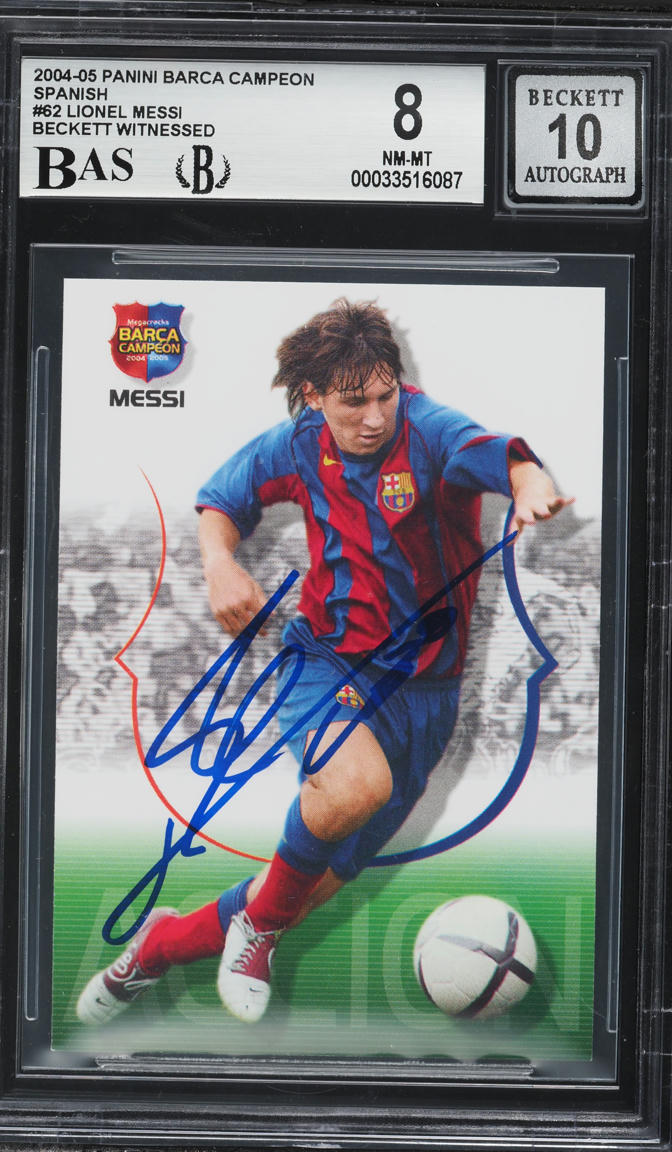 2004 Panini Mega Cracks Barca Campeon Spanish Lionel Messi ROOKIE