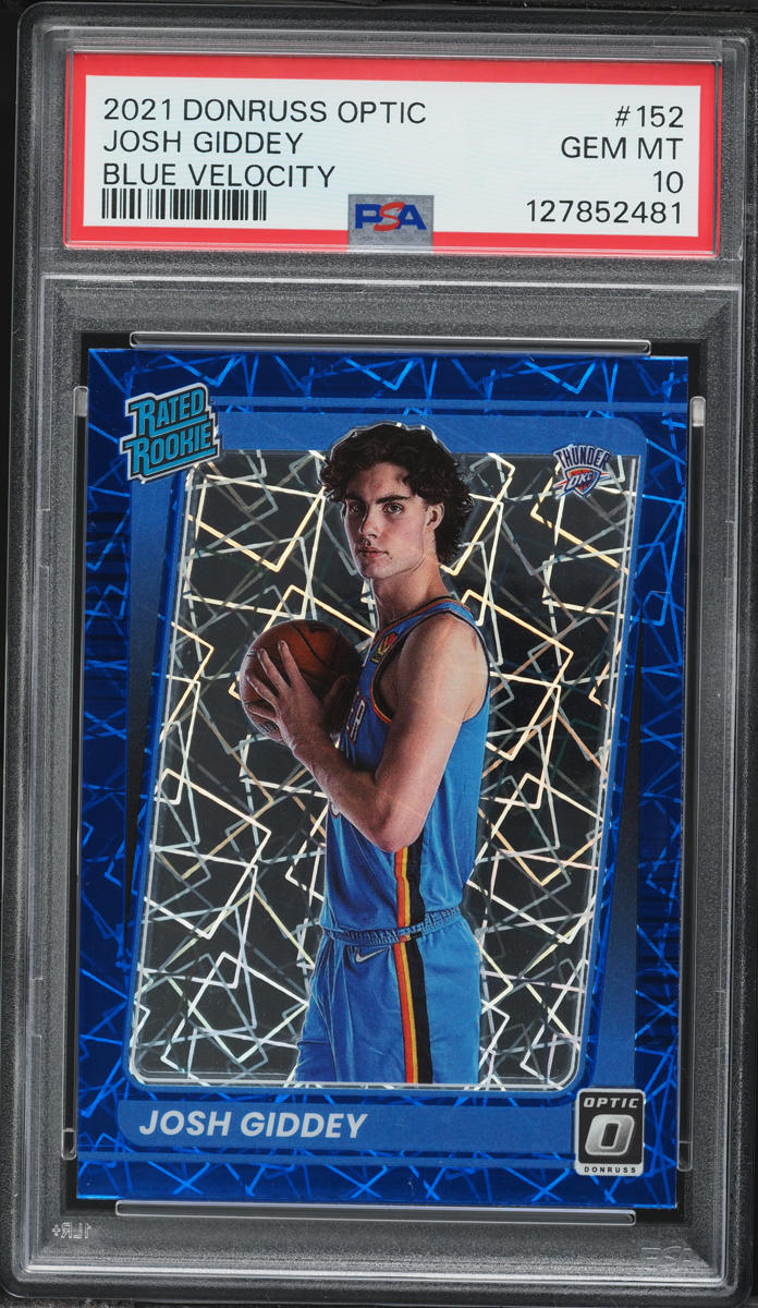 2021 Donruss Optic Blue Velocity Josh Giddey ROOKIE #152 PSA 10 