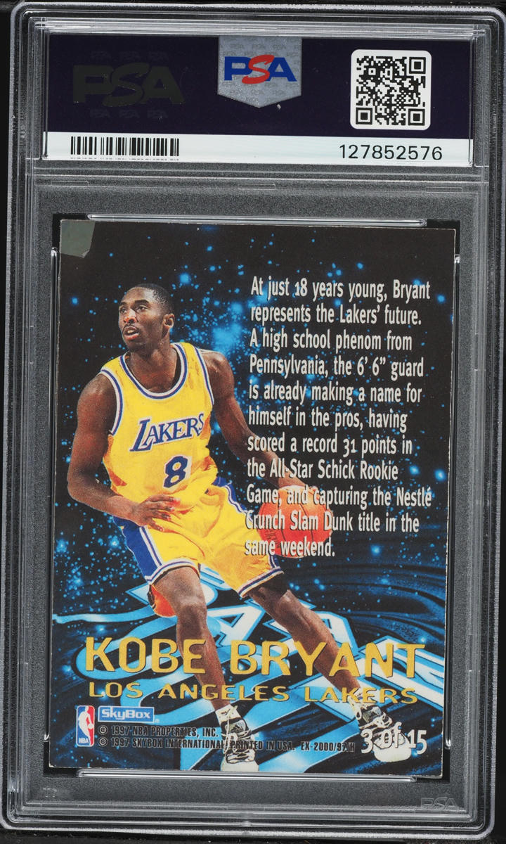 その他 kobe 1996 Skybox E-X2000 Star Date 2000 1996 Skybox E-X2000 Star Date Kobe Bryant ROOKIE #3 PSA AUTH on