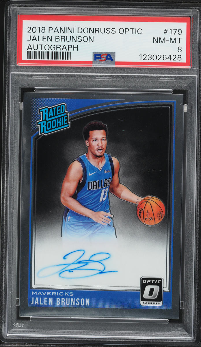 2018 Donruss Optic Jalen Brunson ROOKIE AUTO #179 PSA 8 NM-MT