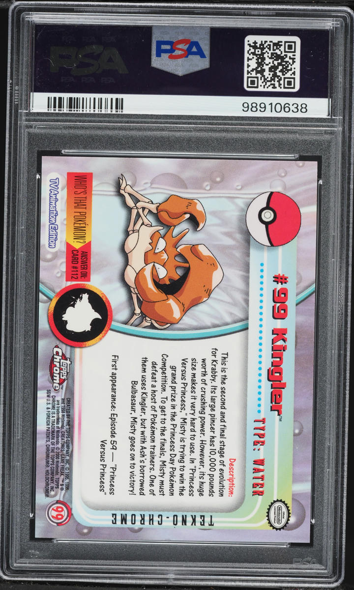 2000 Topps Chrome Pokemon Series 2 Tekno Kingler #99 PSA 10 GEM MINT