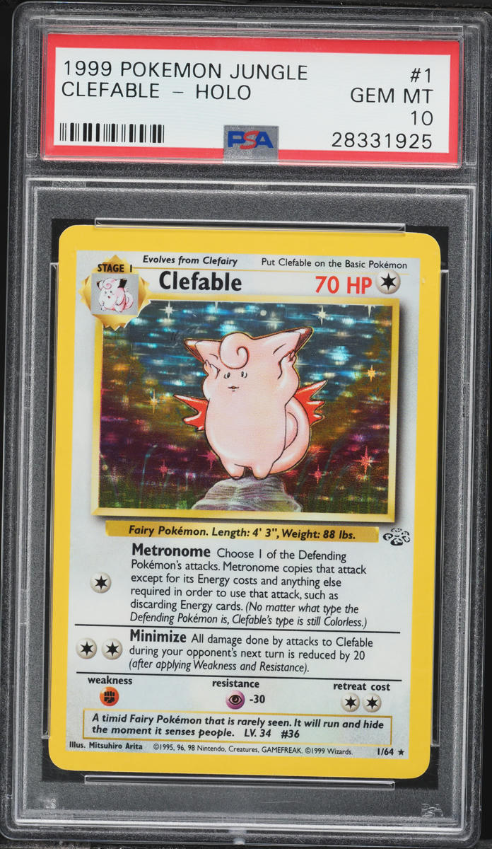 1999 Pokemon Jungle Holo Clefable #1 PSA 10 GEM MINT
