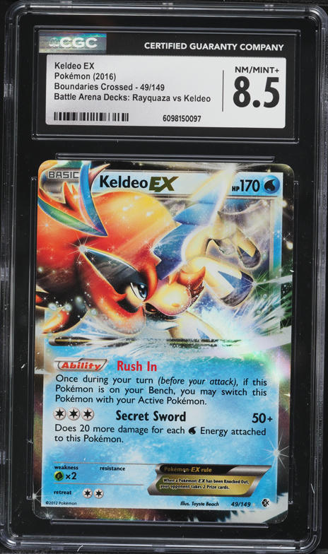 2016 Pokemon BW Boundaries Crossed Battle Arena Decks Holo Keldeo EX #49  CGC 8.5 NM-MT+ on Fanatics Collect