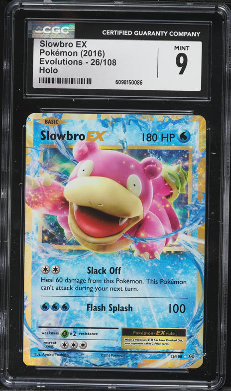 2016 Pokemon XY Evolutions Holo Slowbro EX #26 CGC 9 MINT