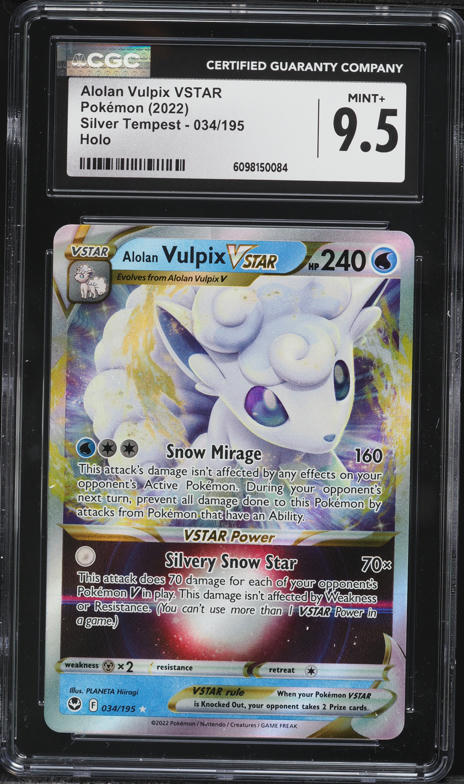 Pokemon Silver Tempest Alolan Vulpix VSTAR Graded Card #34 [CGC 9]