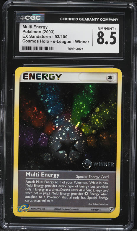 2003 Pokemon EX Sandstorm e-League Winner Holo Multi Energy #93 CGC 8.5 NM-MT+