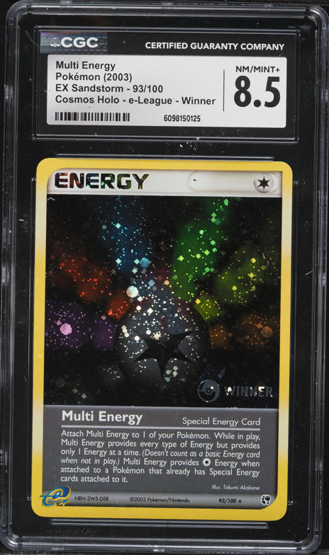 2003 Pokemon EX Sandstorm e-League Winner Holo Multi Energy #93 CGC 8.5 NM-MT+