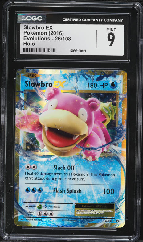 2016 Pokemon XY Evolutions Holo Slowbro EX #26 CGC 9 MINT